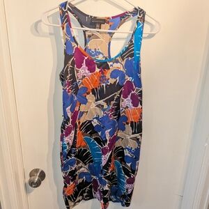 Apostrophe Multicolor Floral Tank Dress With Pockets